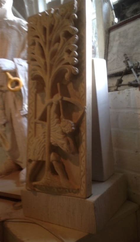 Lincoln Cathedral Limestone Sculpture By Sculptor Simon Keeley Titled