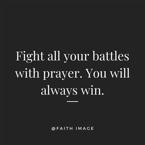 Fight All Your Battles With Prayer