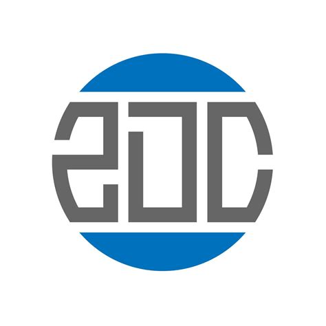 Zdc Letter Logo Design On White Background Zdc Creative Initials