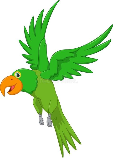 Cute Parrot Cartoon Flying Stock Vector Image Of Flying 60407328