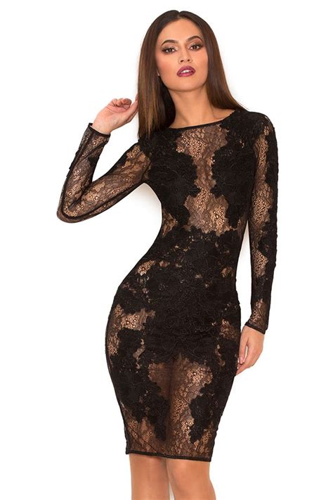 nolita black stretch lace long sleeve dress black lace long sleeve dress lace dress with