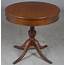 Mahogany Round Drum Side Table With Drawer For Sale At 1stdibs
