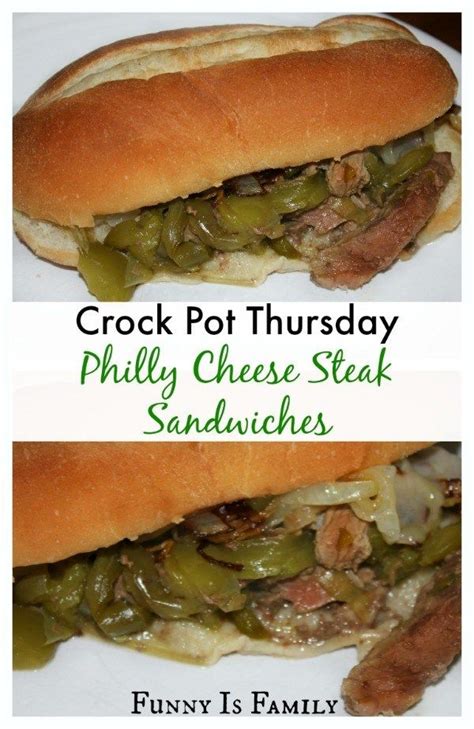 Put the beef in the crock pot and sprinkle with garlic salt and pepper. Crock Pot Philly Cheese Steak Sandwiches | Recipe | Beef ...