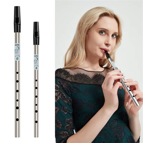 Naomi Tin Whistle Nickel Plated Brass High C Scottish Penny Whistle Six