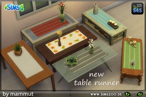Blackys Sims 4 Zoo Table Runner By Mammut Details And Download