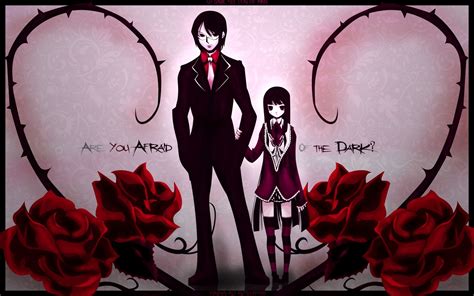 Wallpaper Boy Dark Anime Girl Rose Background