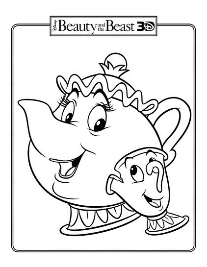 Teapot coloring page teapot coloring page how to draw and game within saglik. Chip and Mrs Potts Teapot coloring page