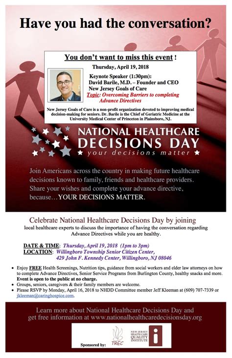 Maybe you would like to learn more about one of these? National Healthcare Decisions Day 2018 - NJ TREC