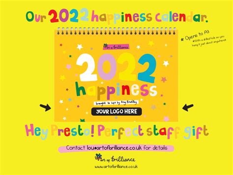 Happiness Wall Calendar 2022 Art Of Brilliance