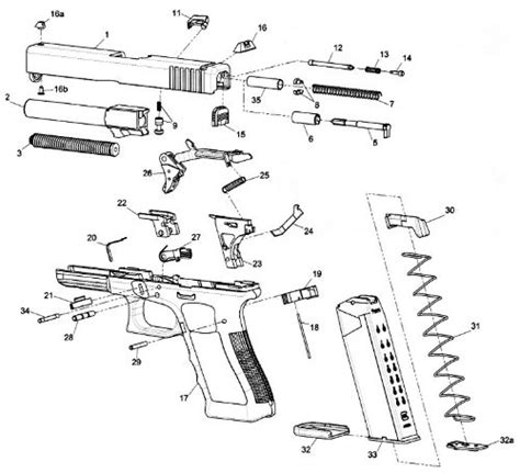 Glock 19 Gen 3 Parts Breakdown