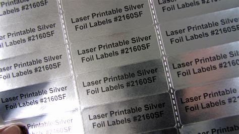 silver foil       labels laser  sheets sf