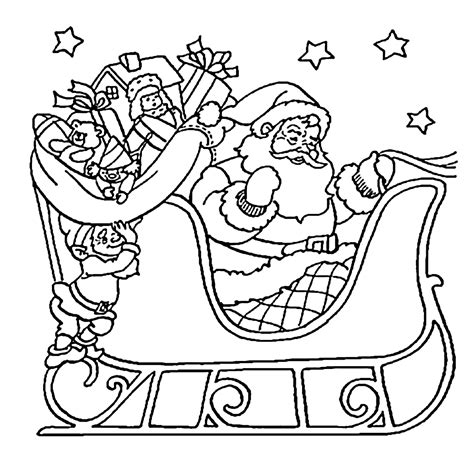Coloring Page Coloring And Santa And Reindeer Coloring Home