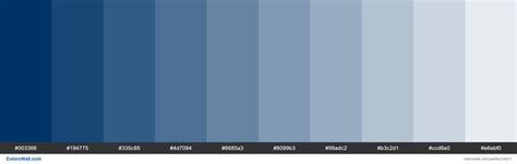 Tints Of Prussian Blue Color 003366 Hex Colorswall