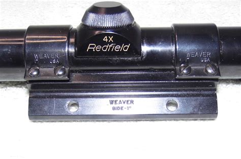 Vintage Redfield Widefield 4x Rifle Scope 1 Inch W Weaver Side Mount