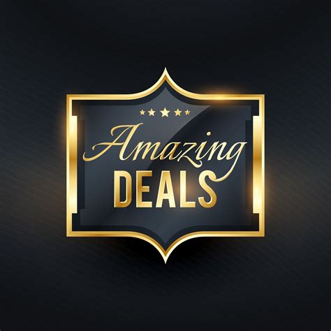 Amazing Deals Golden Label Offers Vector Badge Download Free Vector
