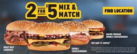 Hardees Offers New 2 For 5 Mix And Match Deal The Fast Food Post