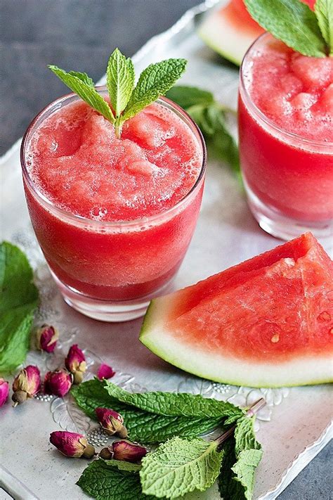 Watermelon Rose Slushie Is Great For Summer Juicy And Sweet Watermelon