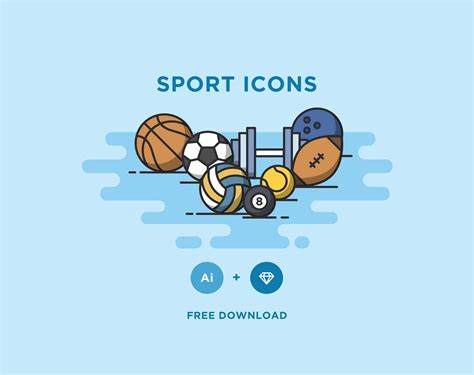 12 Free Sport Icons Ai And Sketch