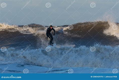 Surfers On Tynemouth Beach Editorial Stock Photo Image Of Longsands
