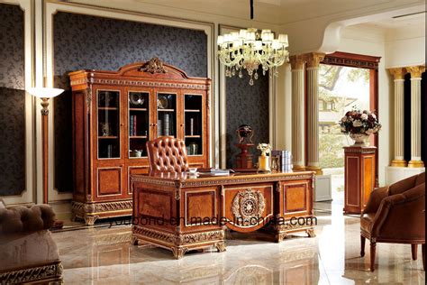 0062 1 Italy Royal House Suite Classic Study Room Furniture China