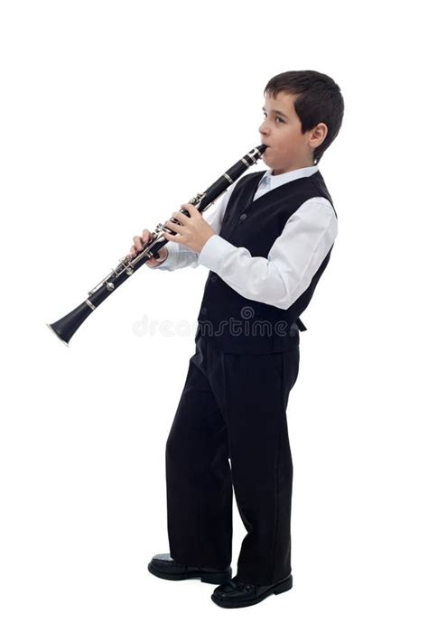 Boy Playing On The Clarinet Stock Image Image 29209365