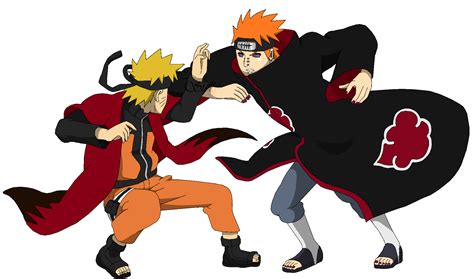 Naruto Vs Pain Lineart Colored By Dennisstelly On Deviantart