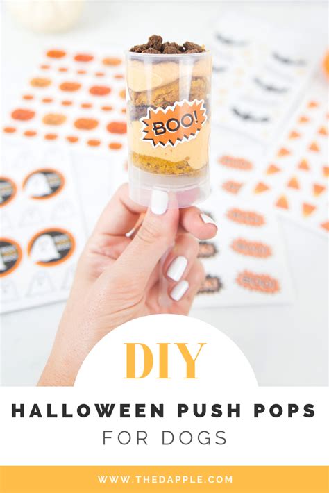 Diy Halloween Push Pop Dog Treats Halloween Dog Treats Healthy Dog