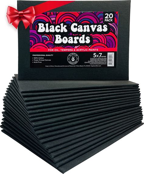 Amazon Com Black Canvas For Painting Bulk Pack Small Canvases For