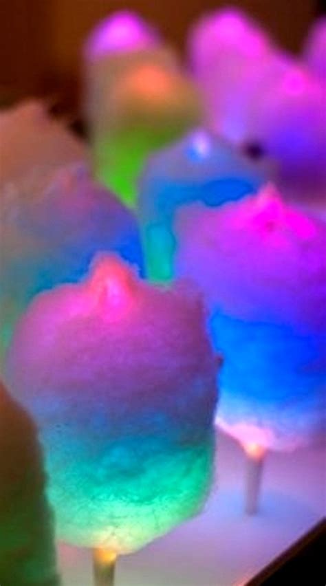 Rainbow Color Pastel Glow Stick Cotton Candy Party Ideas Addies