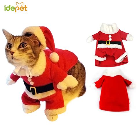 Christmas Cat Clothes Suit Winter Pet Clothes For Cat Costume Suit Warm