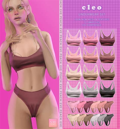 Sims 4 Cleo Underwear Set Best Sims Mods