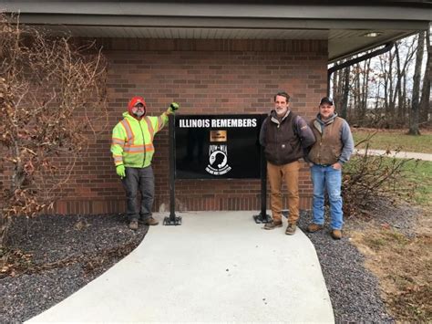 Idot Installs New Powmia Sign At Post Oak Rest Area In Marion County