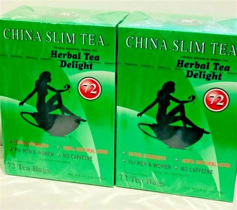 China Slim Tea Herbal Tea Delight 2 Boxes 72 Bags Each 144 Tea Bags
