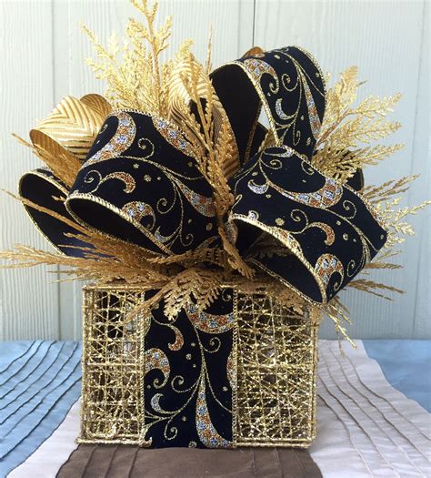 Black And Gold Centerpiece Black And Gold Centerpieces Gold