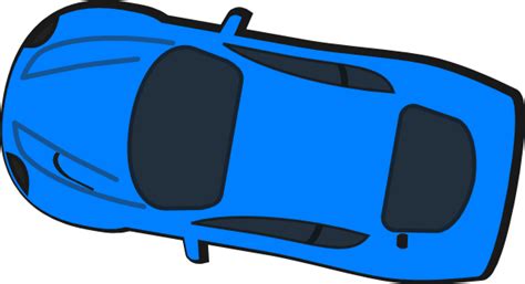 Blue Car Top View 170 Clip Art At Vector
