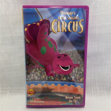 Barney Super Singing Circus Vhs Tape Clam Shell Never Seen On Tv 1983