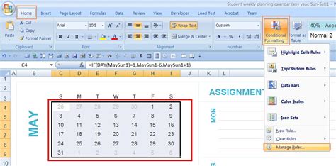 Dynamic Monthly Excel Calendar Super User