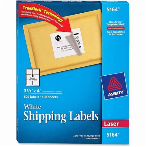 50 Avery Shipping Label Templates 5164