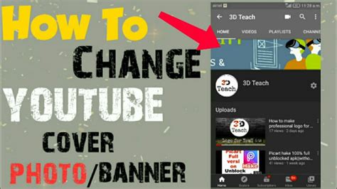 How To Change Youtube Cover Photo Channel Art Change Youtube Banner
