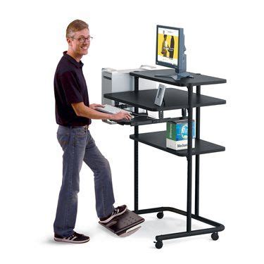 No worries, just push it a few feet into the shade. Small Computer Cart and Workstation | Small AnthroCart ...