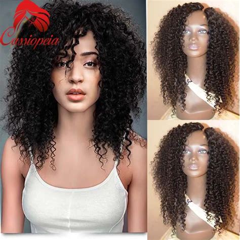 Unprocessed Brazilian Virgin Kinky Curly U Part Wigs Human Hair Upart