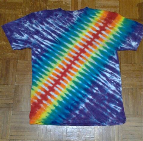 Diagonal Rainbow Stripe Tie Dye T Shirt Tie Dye T Shirts Tie Dye
