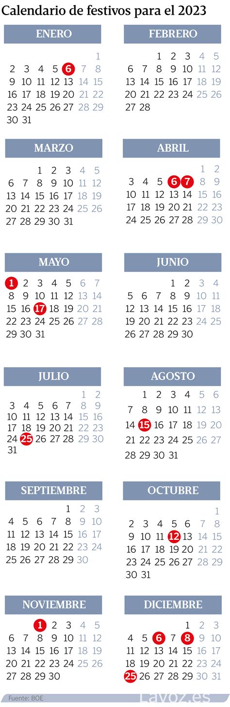 El Calendario Laboral De 2023 12 Festivos Nacionales 9 Comunes En