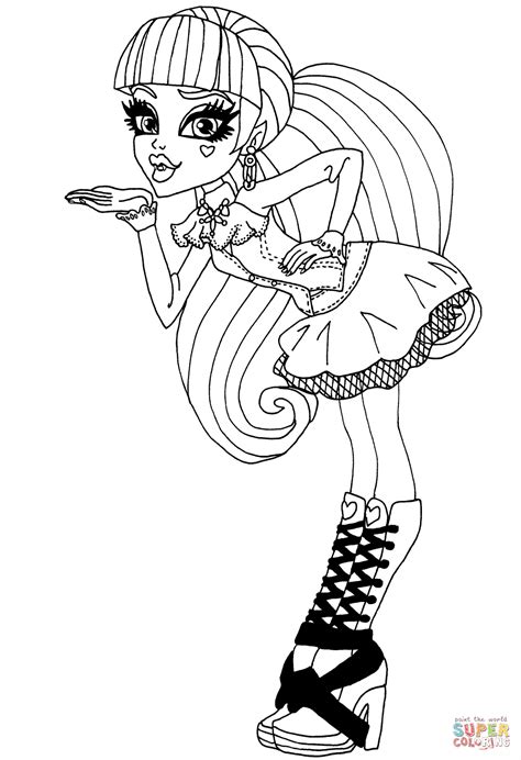 Of Monster High Draculaura Free Coloring Pages