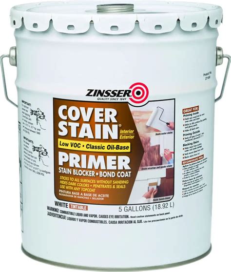 Zinsser 271450 Cover Stain Primer Sealer Oil Based 5 Gallon
