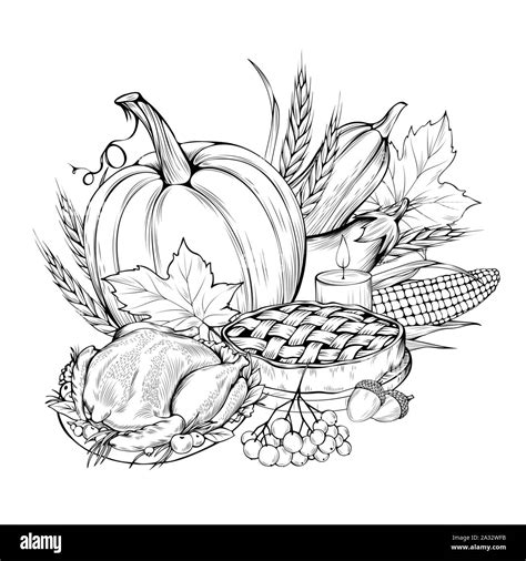 Thanksgiving Dinner Black And White Stock Photos And Images Alamy