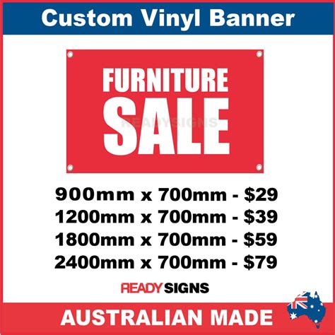 Furniture Sale Custom Vinyl Banner Sign Australian Made Property