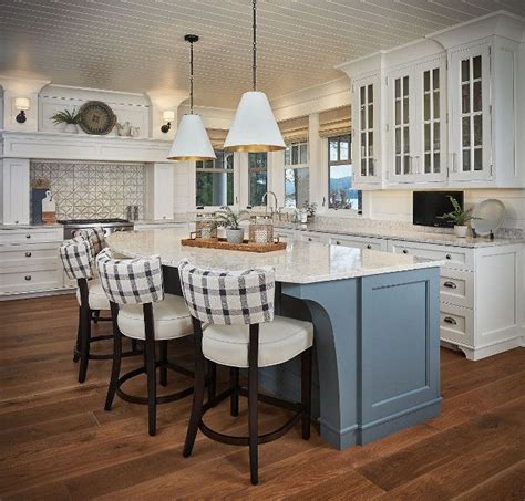 Blue grey and white kitchen island chairs. Pin on Harvard house