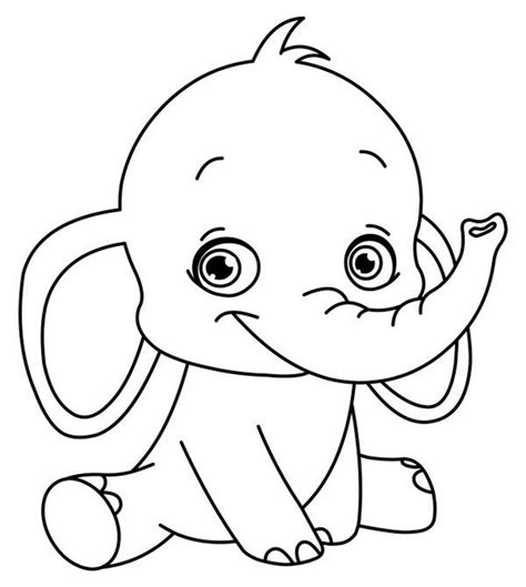Coloring Page Childrens Colouring Pages Print Elephant Learning