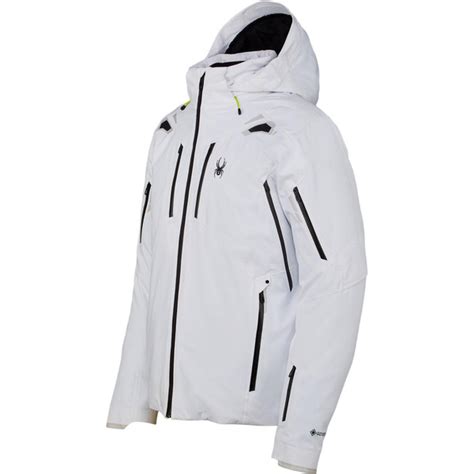 Spyder Pinnacle Mens Ski Gore Tex Primaloft Jacket White Wish
